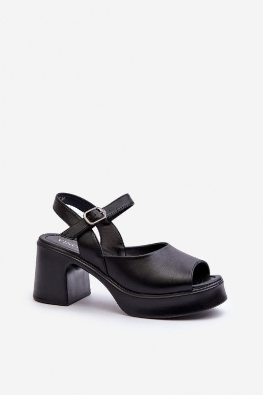 Damensandalen mit Absatz Vinceza 66627 schwarz Damensandalen mit Absatz Vinceza 66627 schwarz