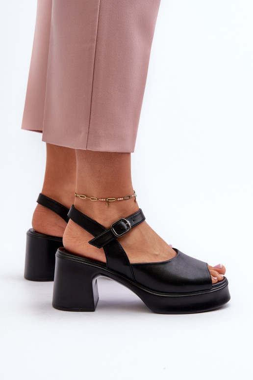 Damensandalen mit Absatz Vinceza 66627 schwarz Damensandalen mit Absatz Vinceza 66627 schwarz