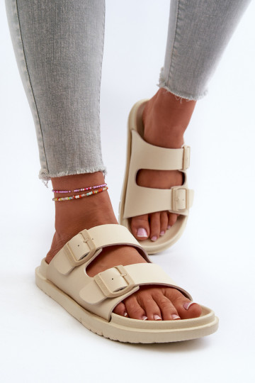 Leichte Hausschuhe mit Schnallen Big Star NN274A752 beige