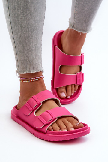 Leichte Hausschuhe mit Schnallen Big Star NN274A754 rosa Farbe