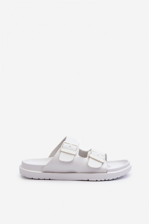 Leichte Hausschuhe mit Schnallen Big Star NN274A751 weiße Farbe
