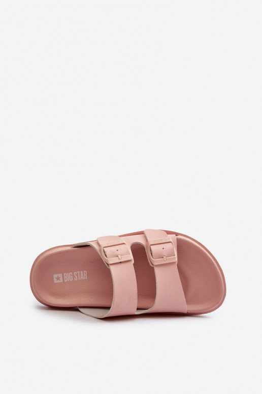 Leichte Hausschuhe mit Schnallen Big Star NN274A753 rosa Farbe