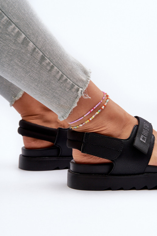 Damensandalen mit Plateau Big Star NN274750 schwarze Farbe