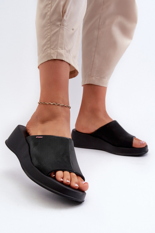 Damenhausschuhe LL285084 schwarz