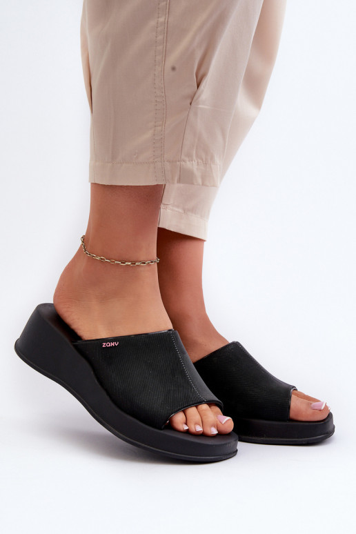 Damenhausschuhe LL285084 schwarz