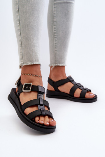 Damensandalen NN285007 schwarz