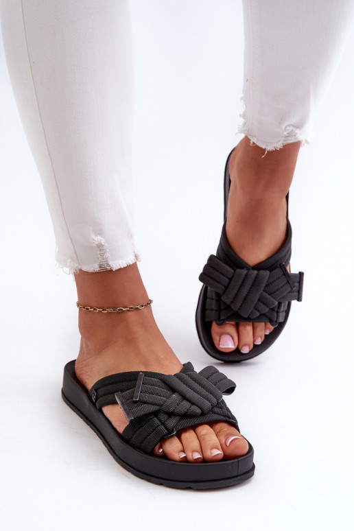 Damenhausschuhe LL285096 schwarz