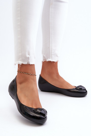 Ballerinas mit Herzen NN285011 schwarz