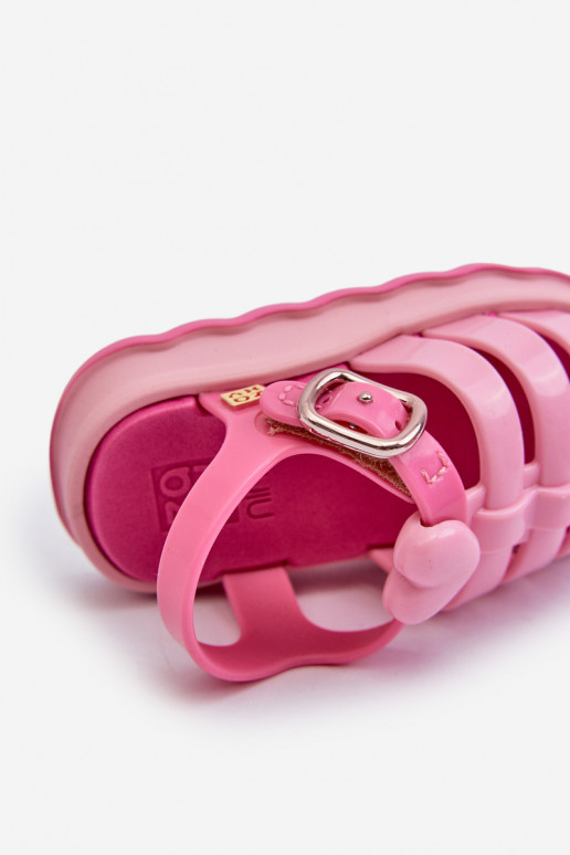 Kindersandalen mit Klebeverschlüssen NN385018 rosa Farbe