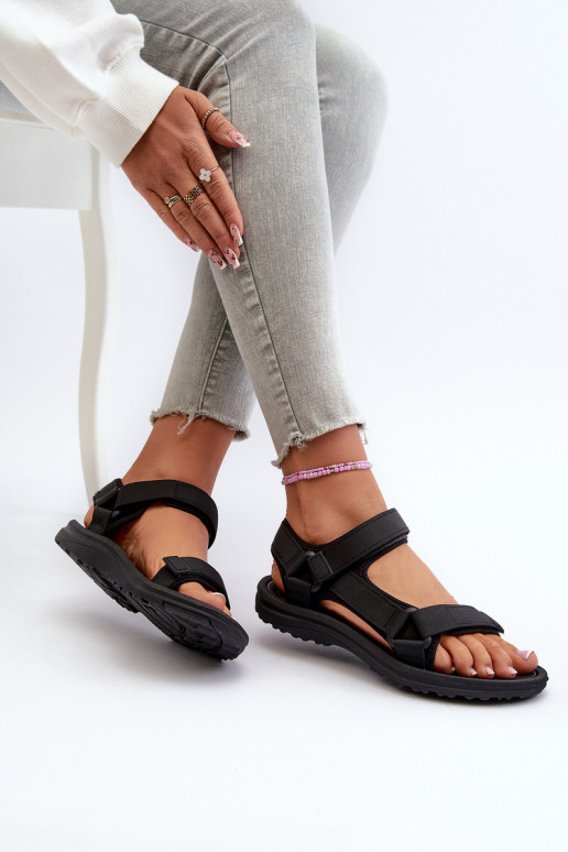Sportliche Damensandalen in der Farbe Schwarz Lumeria Sportliche Damensandalen in der Farbe Schwarz Lumeria