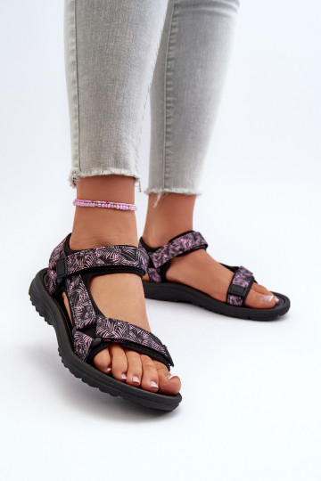 Sportliche Damensandalen in Schwarz und Rosa von Lumeria 2