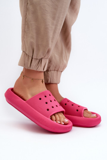 Leichte Hausschuhe mit massiver Sohle in rosa Farbe Beula 2