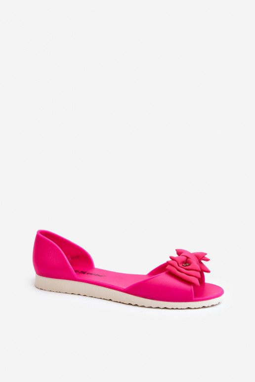 Ballerinas aus Gummi mit Bändern in rosa Farbe Georia Ballerinas aus Gummi mit Bändern in rosa Farbe Georia