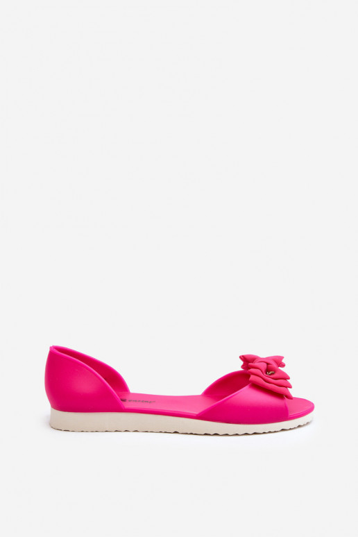 Ballerinas aus Gummi mit Bändern in rosa Farbe Georia Ballerinas aus Gummi mit Bändern in rosa Farbe Georia