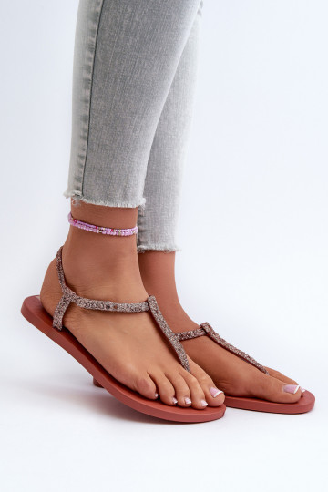 Flip-Flops mit Glitzer 26914 Ipanema Class Brilha Fem Korallenfarbe 2