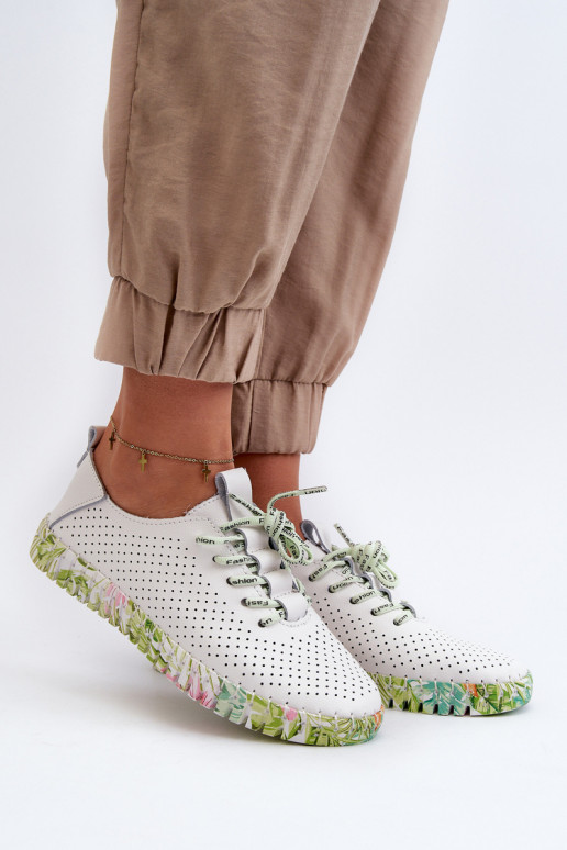 Sznurowe-Schuhe in weißem Farnalea