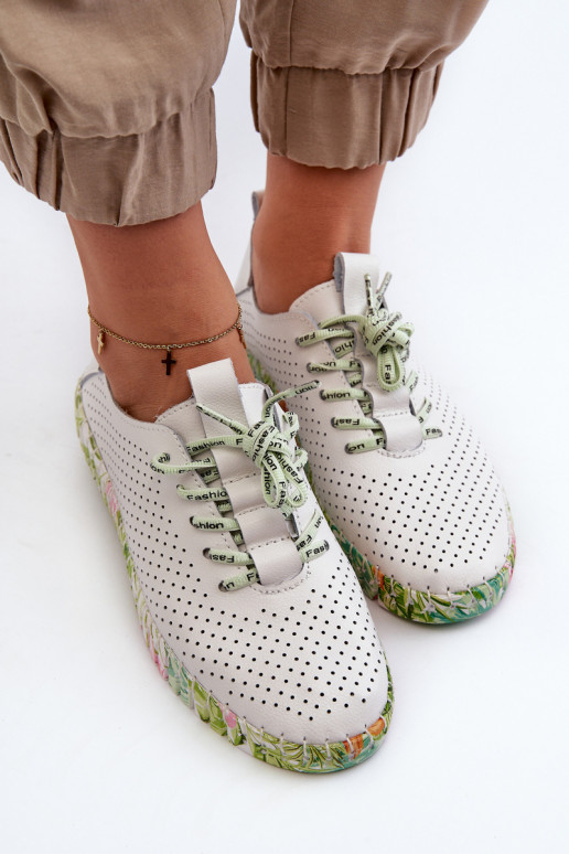 Sznurowe-Schuhe in weißem Farnalea