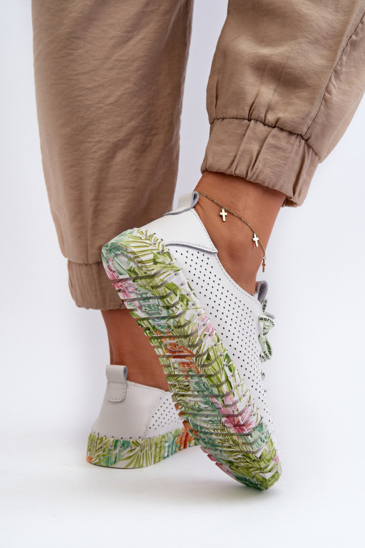 Sznurowe-Schuhe in weißem Farnalea