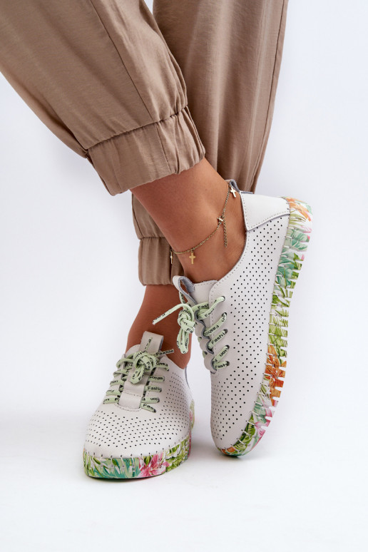 Sznurowe-Schuhe in weißem Farnalea