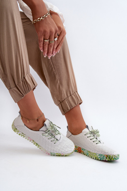 Sznurowe-Schuhe in weißem Farnalea