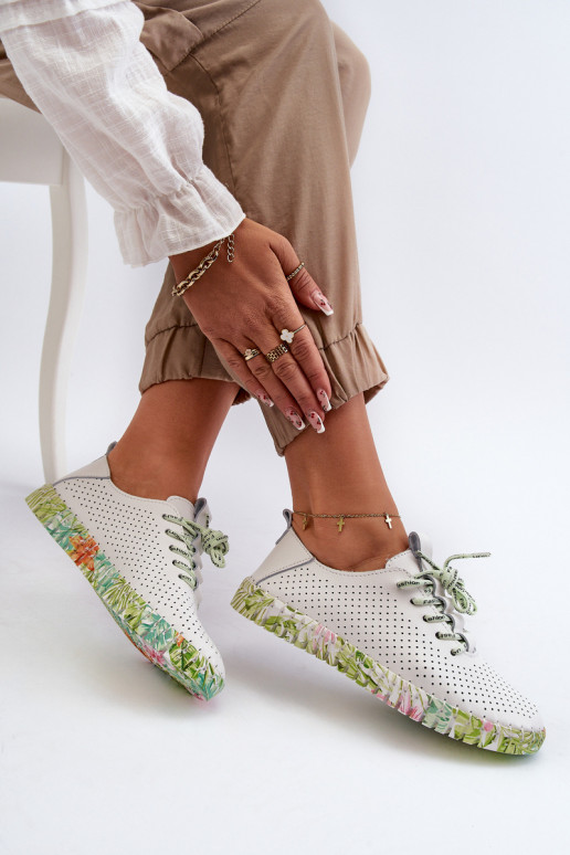 Sznurowe-Schuhe in weißem Farnalea