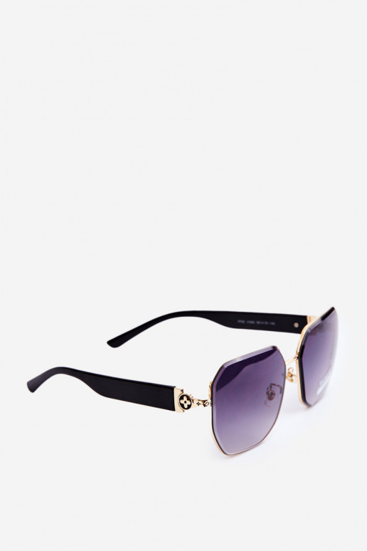 Damensonnenbrille UV400 Schwarz und Gold