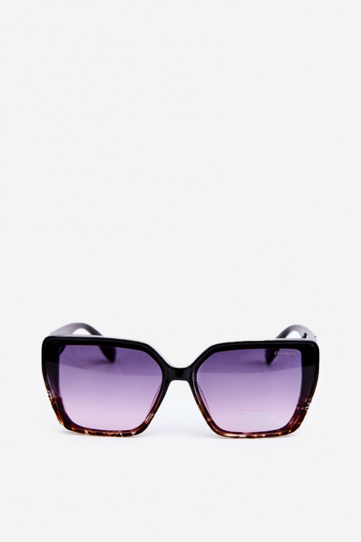Sonnenbrille Damen mit ausgefallenem Detailm UV400 in Schwarz und Braun Sonnenbrille Damen mit ausgefallenem Detailm UV400 in Schwarz und Braun
