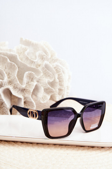 Sonnenbrille Damen mit ausgefallenem Detailm UV400 dunkelblau
