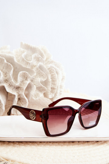 Klassische Damen-Sonnenbrille mit den schönsten Details, UV400-braune Farbe