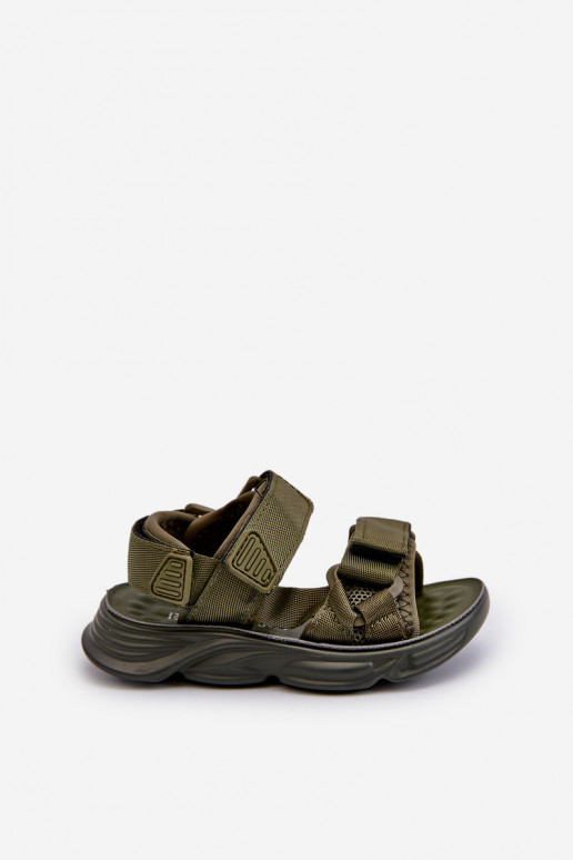 Kindersandalen mit Klebeverschlüssen in grüner Farbe Orretta