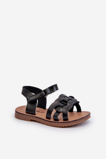 Sandalen für Kinder mit Klebeverschlüssen in der Farbe Schwarz von Venikoria