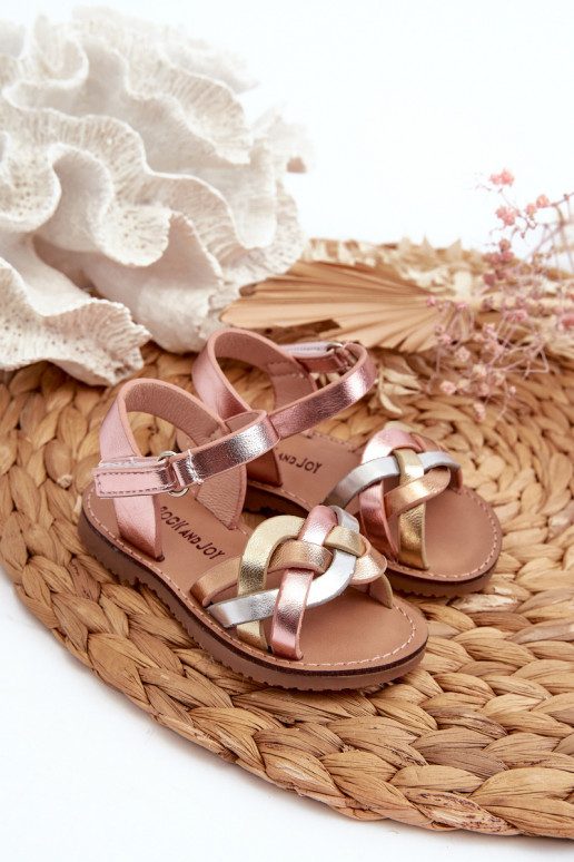Sandalen für Kinder mit Klebeverschlüssen Z Przeplatającymi Się Paseczkami verschiedene Farben Dianttha