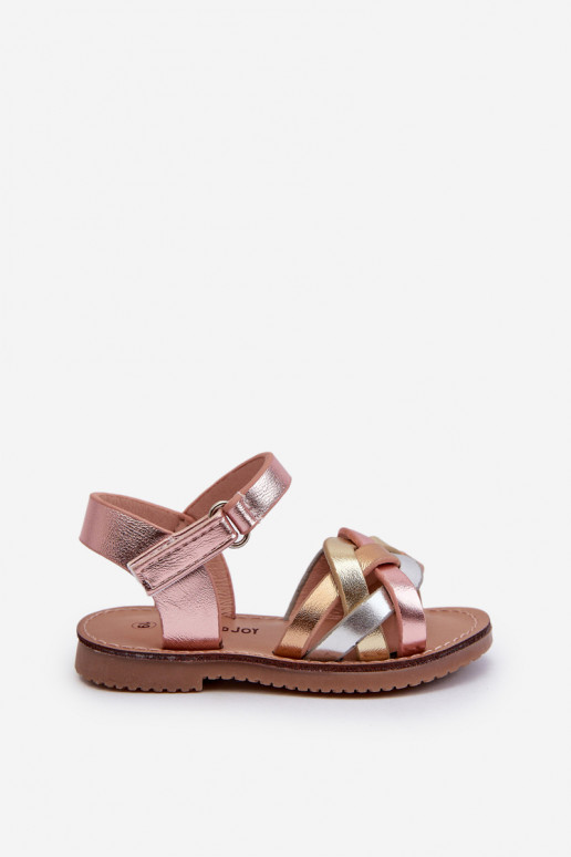 Sandalen für Kinder mit Klebeverschlüssen Z Przeplatającymi Się Paseczkami verschiedene Farben Dianttha