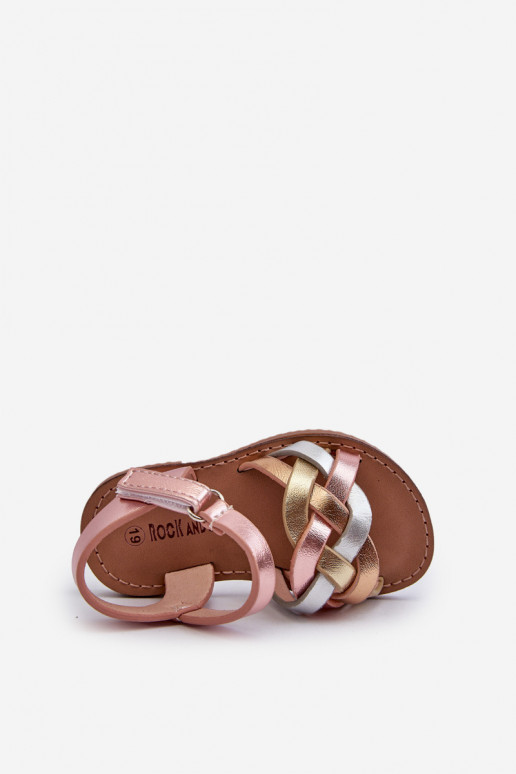 Sandalen für Kinder mit Klebeverschlüssen Z Przeplatającymi Się Paseczkami verschiedene Farben Dianttha