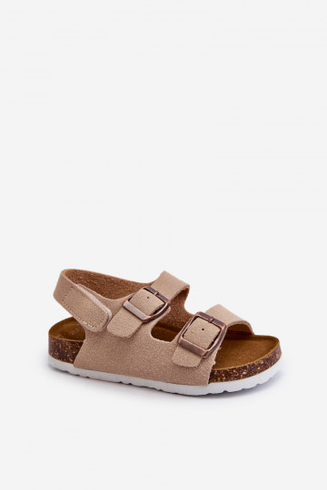 Sandale Kinder-Plateau mit Klebeverschlüssen beige Rorria 2