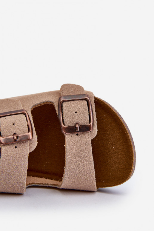 Sandale Kinder-Plateau mit Klebeverschlüssen beige Rorria