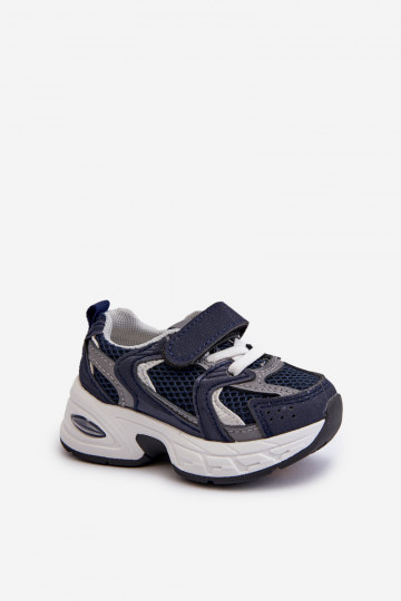 Kinder-Sportschuhe Sneakers-Modellschuhe mit Klebeverschlüssen in dunkelblauer Farbe Rulagia 2