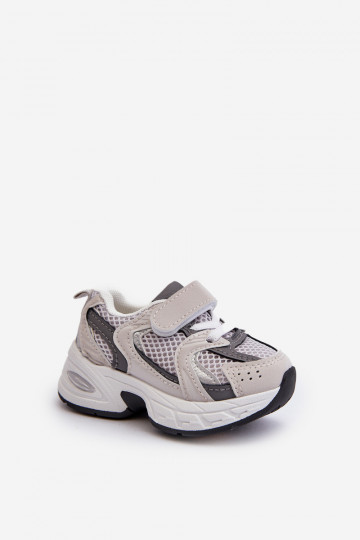 Kindersportschuhe Sneakers Modell Schuhe mit Klebeverschlüssen graue Farbe Rulagia 2