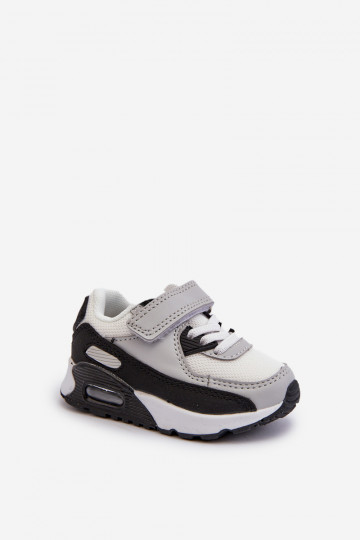 Kinder-Sneaker-Modellschuhe mit Klebeverschlüssen in der grauen Farbe Krissandra 2