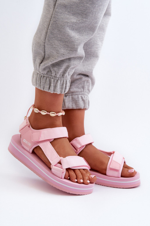 Damensandalen mit Plateau Big Star NN274A533 rosa Farbe Damensandalen mit Plateau Big Star NN274A533 rosa Farbe