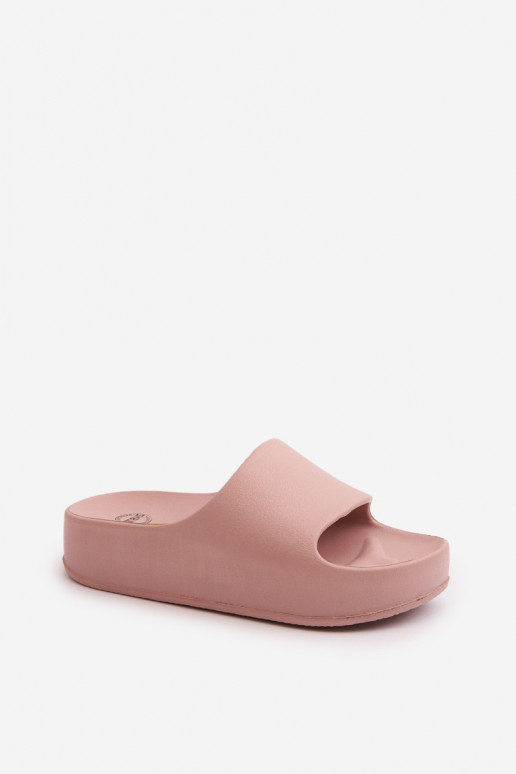 Damen-Flip-Flops mit Plateau. Helle Flip-Flops in Rosa von Airaplea Damen-Flip-Flops mit Plateau. Helle Flip-Flops in Rosa von Airaplea