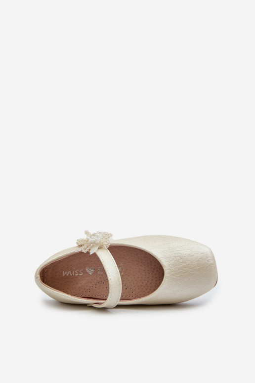 mit Glitzer-Ballerinas Kinder mit Klebeverschlüssen beige Jeylin mit Glitzer-Ballerinas Kinder mit Klebeverschlüssen beige Jeylin