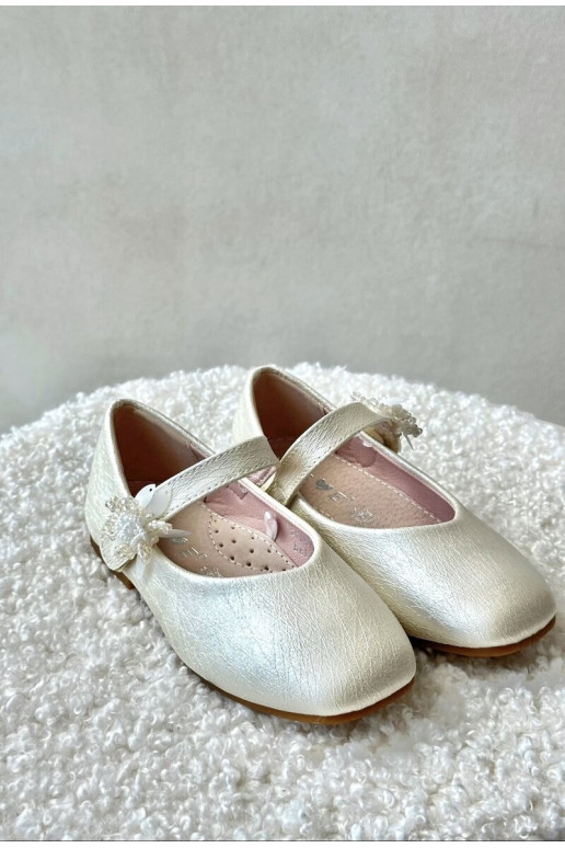 mit Glitzer-Ballerinas Kinder mit Klebeverschlüssen beige Jeylin mit Glitzer-Ballerinas Kinder mit Klebeverschlüssen beige Jeylin