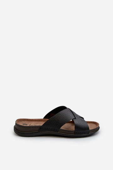 Bequeme leichte Hausschuhe aus Öko-Leder Inblu GV00001I schwarz 2