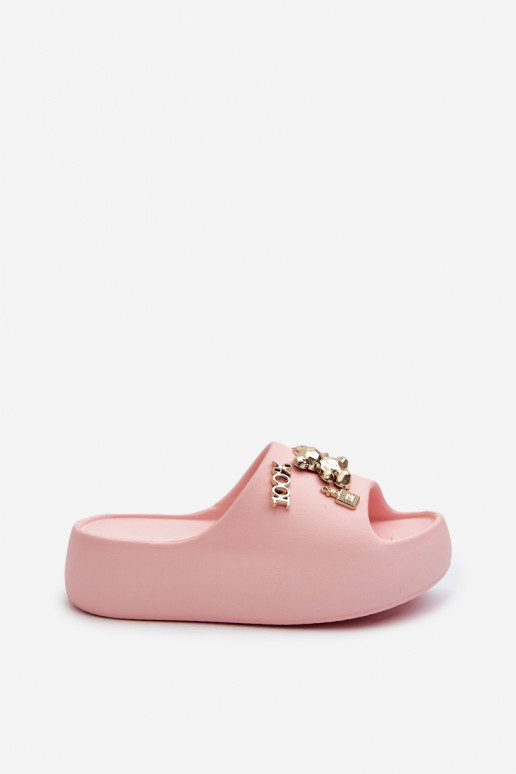 Damenhausschuhe Lengwa Leichte Hausschuhe mit schönen Details in der rosa Farbe Orchia Damenhausschuhe Lengwa Leichte Hausschuhe mit schönen Details in der rosa Farbe Orchia