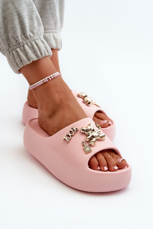 Damenhausschuhe Lengwa Leichte Hausschuhe mit schönen Details in der rosa Farbe Orchia Damenhausschuhe Lengwa Leichte Hausschuhe mit schönen Details in der rosa Farbe Orchia