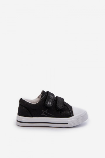 Kinder-Freizeitschuhe mit Klebeverschlüssen Big Star NN374111 schwarze Farbe 2