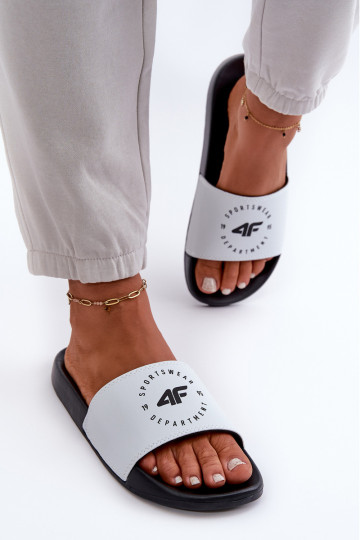 Damen Damenhandtasche – Umhängetasche mit auffälligem Aufdruck. 4FMM00FFLIF044A-10S eiß-Scharz