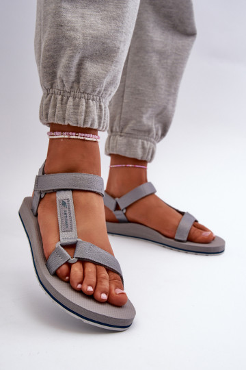 Sportliche Damensandalen 4FRSS24FSANF054-20S in grauer Farbe 2