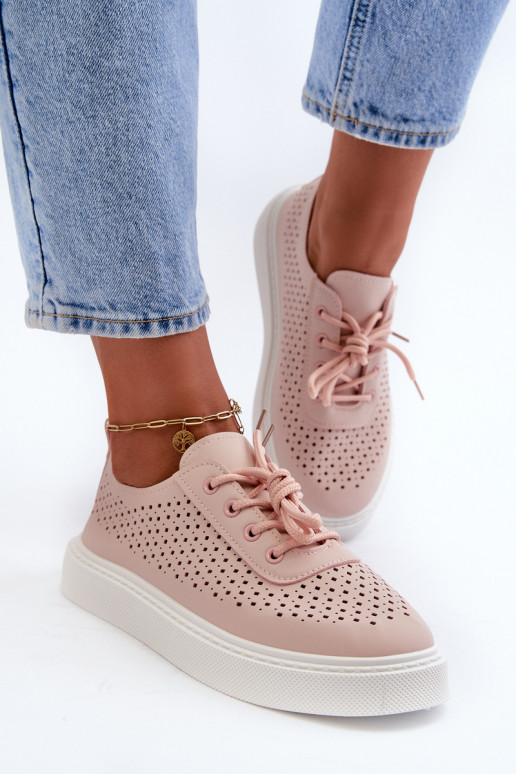 mit durchbrochenen Elementen Freizeitschuhe Sneakers-Modell Schuhe mit Plateau rosa Farbe Tanvi mit durchbrochenen Elementen Freizeitschuhe Sneakers-Modell Schuhe mit Plateau rosa Farbe Tanvi